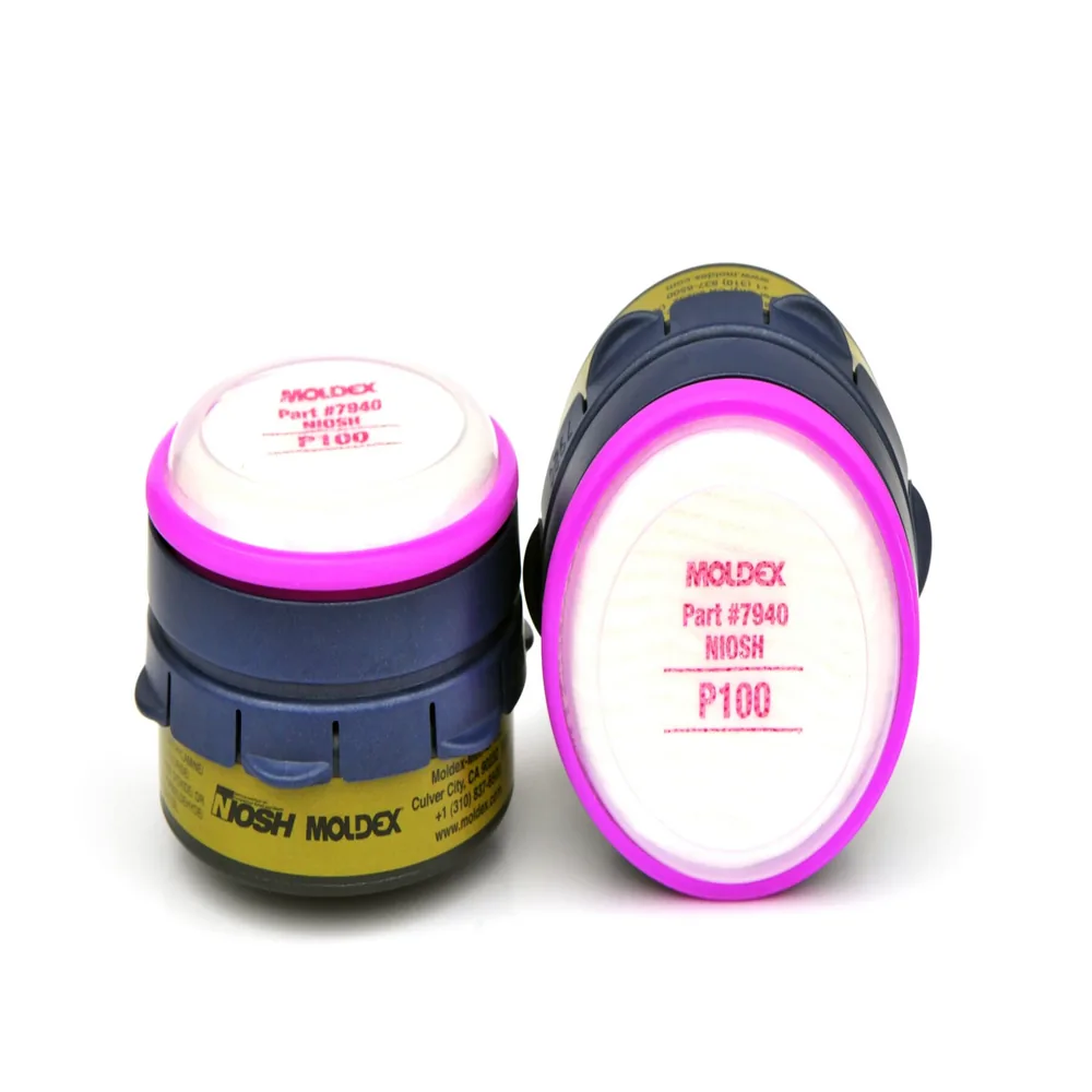 Moldex™ 7640, Multi-Gas/Vapor Smart® Cartridge/P100 Combination Cartridge/Filter for 7000 Series Half Face & 9000 Series Full Face Respirators (Assembled: 7600 Multi-Gas/Vapor Cartridge, 7920 Piggyback Adaptor & 7940P100)
